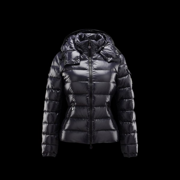 Moncler Slim Blu Mock Collar Zipper Slash caldo Cappotti uscita